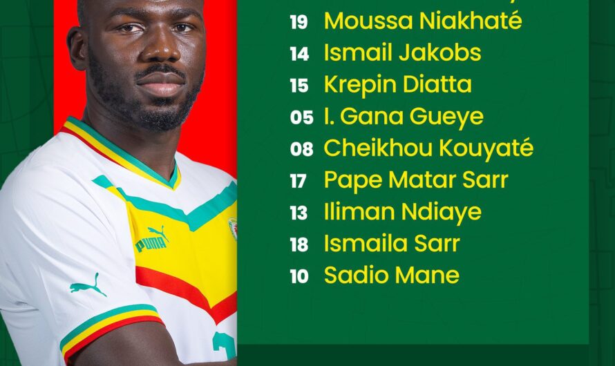 Togo-Sénégal : Le onze des Lions avec Kouyaté et Ismaila Sarr, Lamine Camara sur le banc